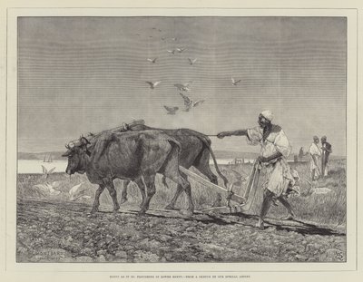 Egypte zoals het is, ploegen in Beneden-Egypte door Charles Auguste Loye